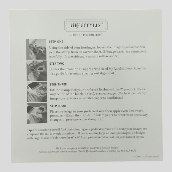 Close To My Heart My Acrylix Stamp Set Birthday Surprise D1169 Balloons Cake - Picture 4 of 4